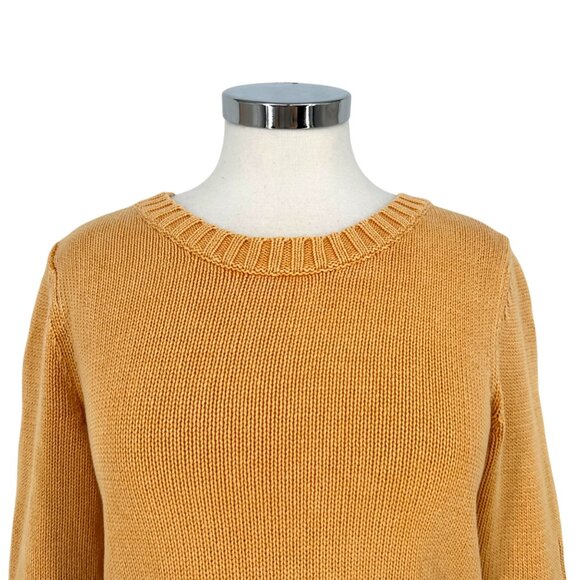 Tyler Bōe Mineral Wash Cotton Button-Back Crewneck Sweater Yellos Size Medium - Picture 2 of 12